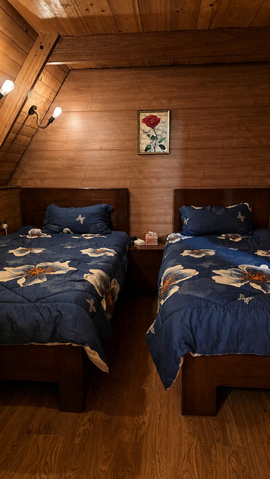 Twin bedroom inside the Family Retreat
